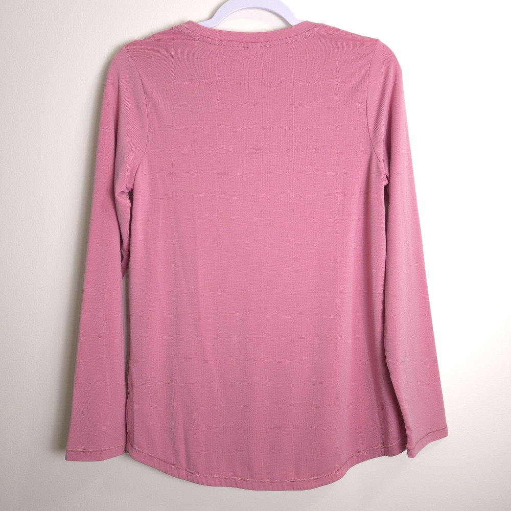 Athleta Essential Modal Blend V Neck Basic Pink T… - image 6